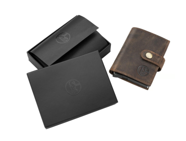 FC Schalke 04 - Lederbörse Flip-Card in Geschenkbox